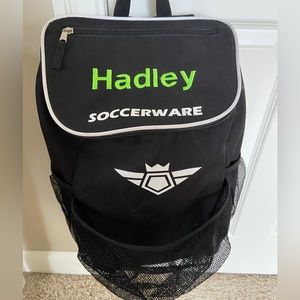 Hadley Personalized Soccerware Soccer Backpack